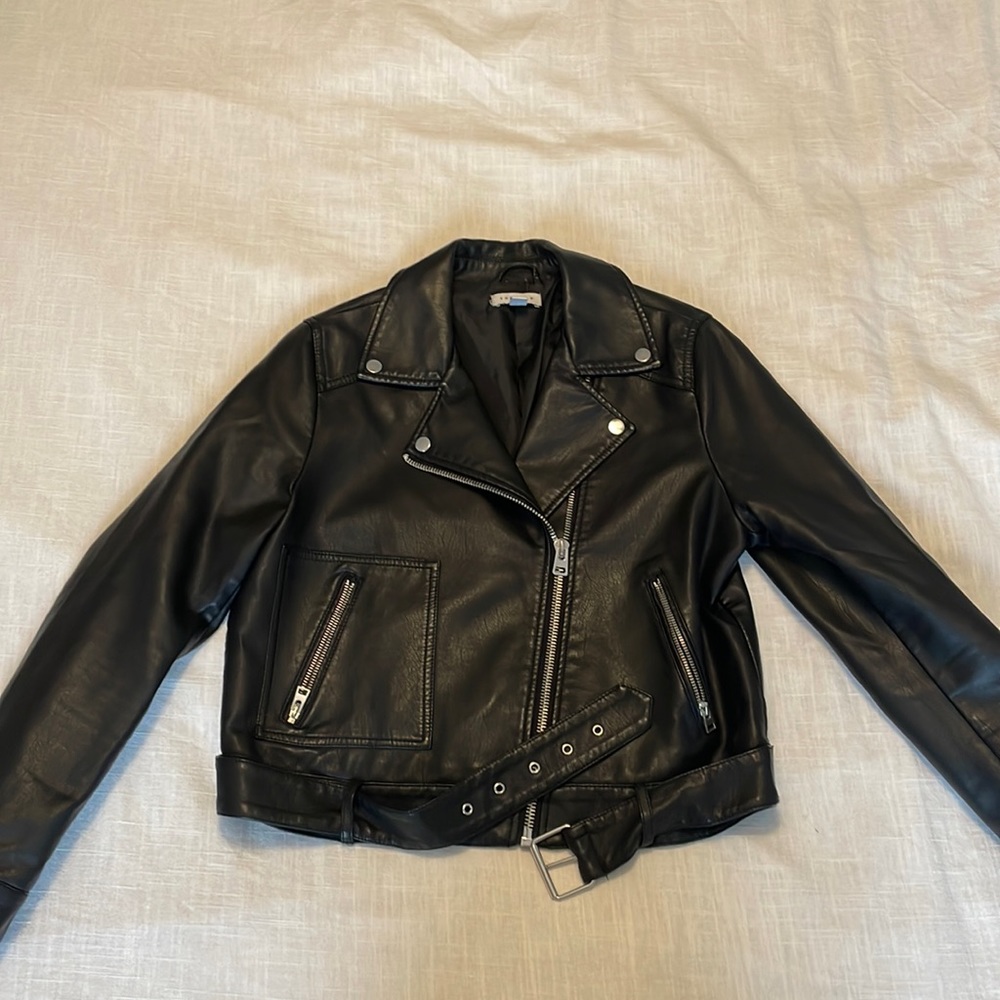 Topshop Black Leather Jacket